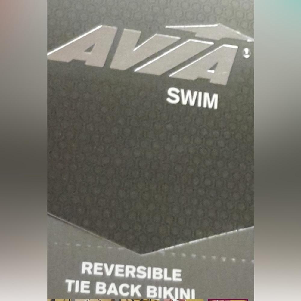Avia Reversible Swim Bikini top and bottom black & stripes - Picture 13 of 15